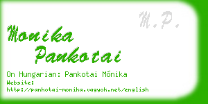 monika pankotai business card