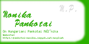 monika pankotai business card